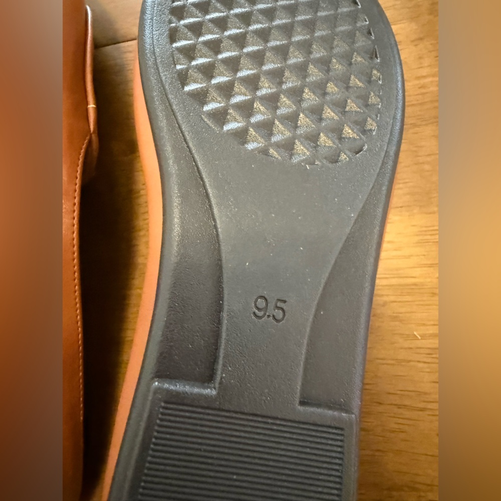 Aerosoles Quilted Ballet Flats Cognac Brown Women’s 9.5 Comfort Shoes NWT - Picture 6 of 10